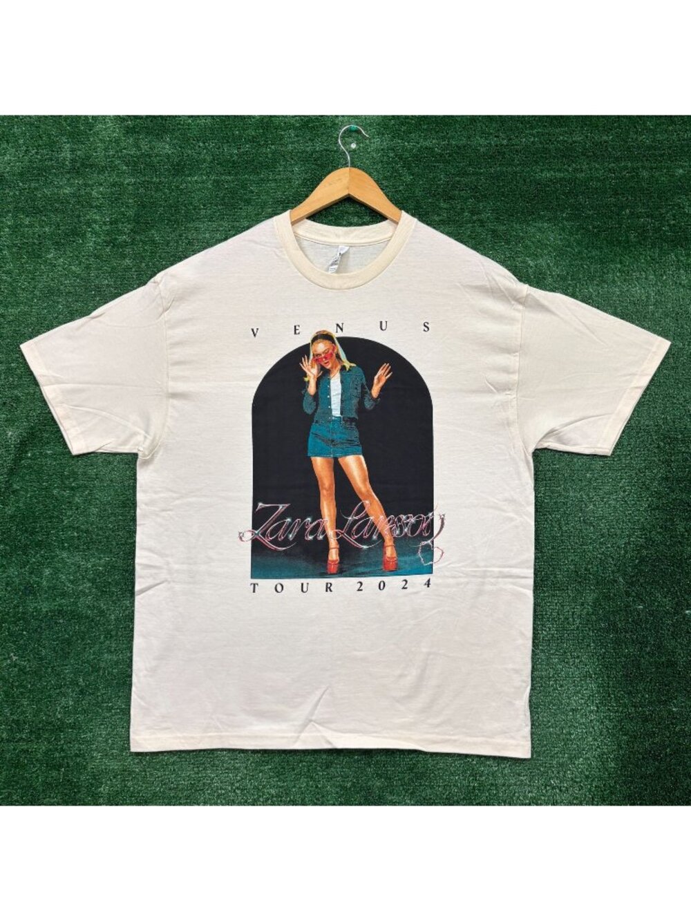 Zara Larson Venus Tour 2024 Beige T-Shirt Size Extra Large